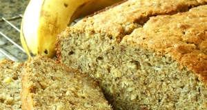 Whole Wheat Banana Bread with Flaxseed and Oats