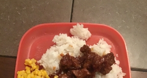 Barbecued Beef Cubes or Hamburger