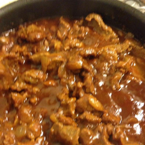 Barbecued Beef Cubes or Hamburger
