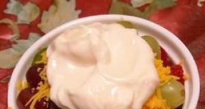 Layered Cheddar-Fruit Salad