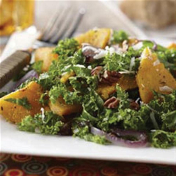 Autumn Butternut and Kale Salad with Maple Vinaigrette