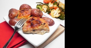 Greek Lemon-Garlic Chicken Thighs and Potatoes