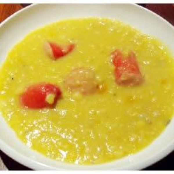 Yellow Split Pea and Frankfurter Soup