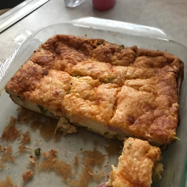 Impossibly Easy Ham and Asparagus Pie