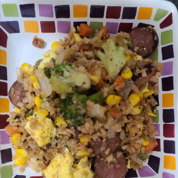Smoked Sausage and Cauliflower Fried Rice