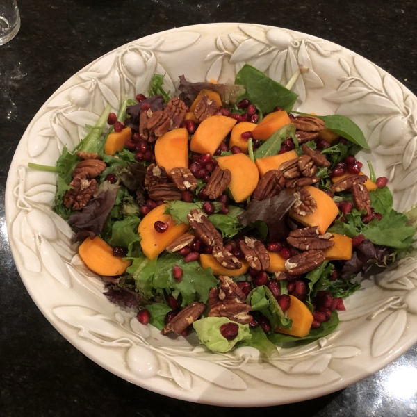 Persimmon and Pomegranate Salad
