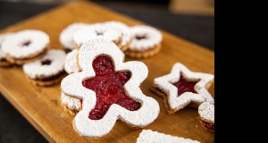 Cranberry-Ginger Linzer Torte Cookies