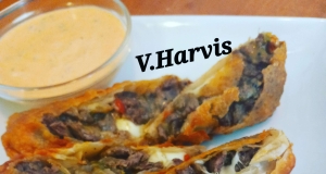 Philly Cheesesteak Egg Rolls