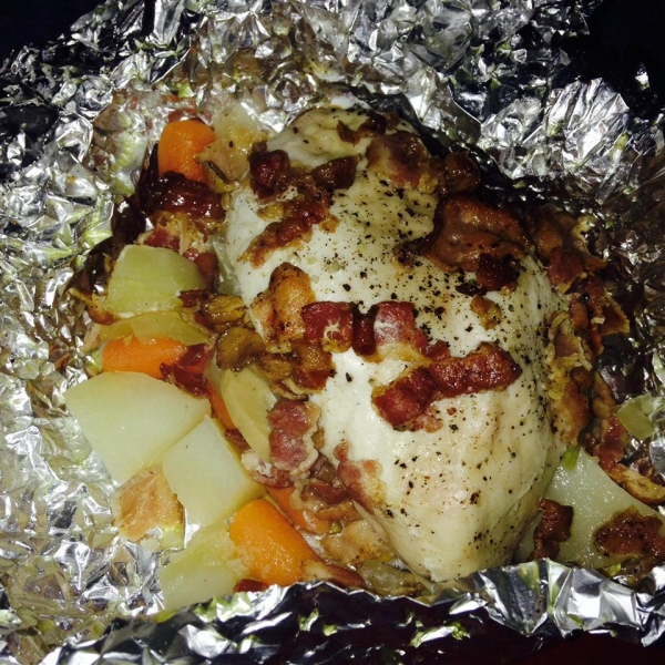 Bacon and Chicken Foil Packets