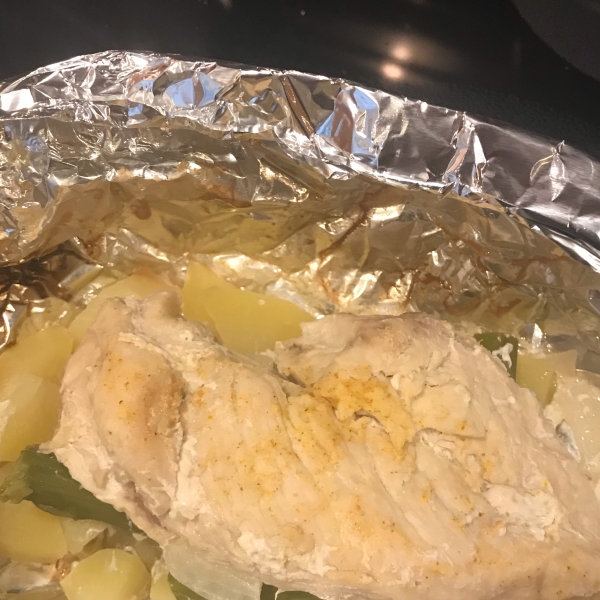Bacon and Chicken Foil Packets
