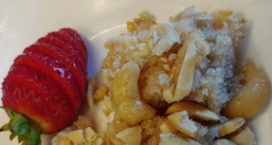 Lemony Cashew Cake with Fresh Strawberries