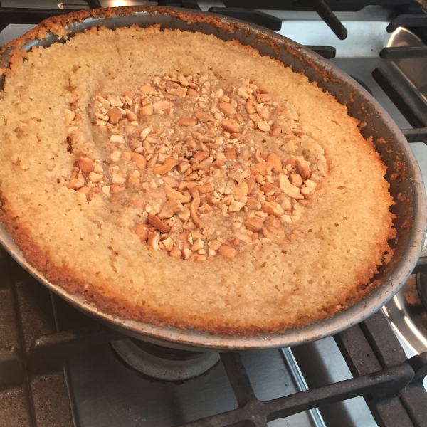 Lemony Cashew Cake with Fresh Strawberries