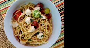 Caprese Pasta with Thai Basil
