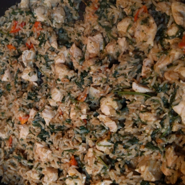 Quick Chicken and Spinach Risotto