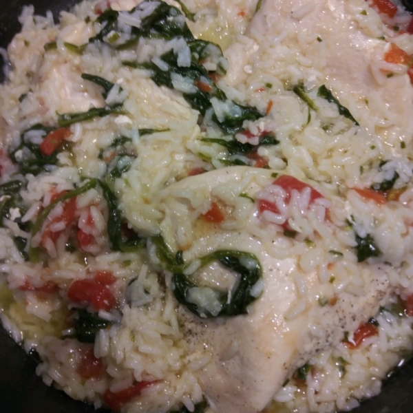 Quick Chicken and Spinach Risotto