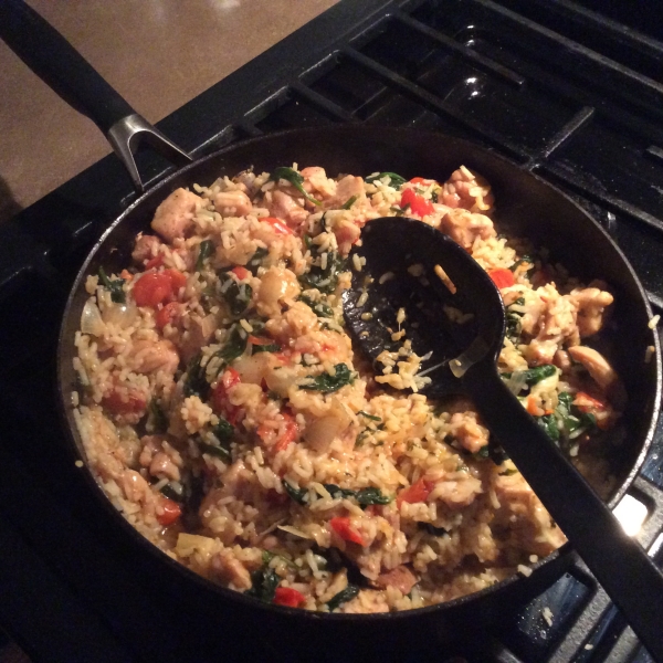 Quick Chicken and Spinach Risotto