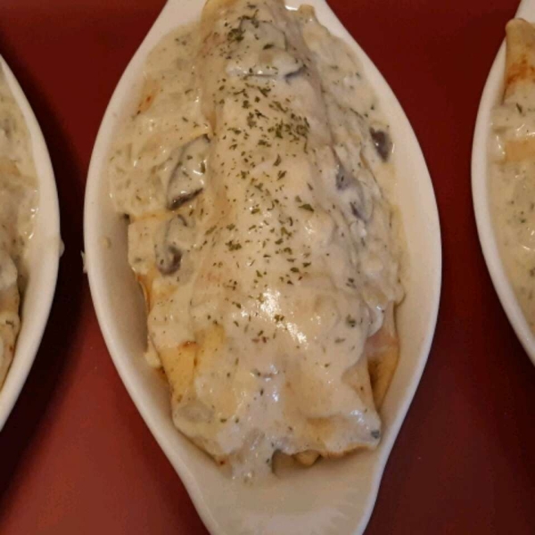 Chicken and Mushroom Crepes