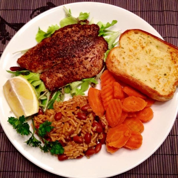 Salted and Blackened Tilapia