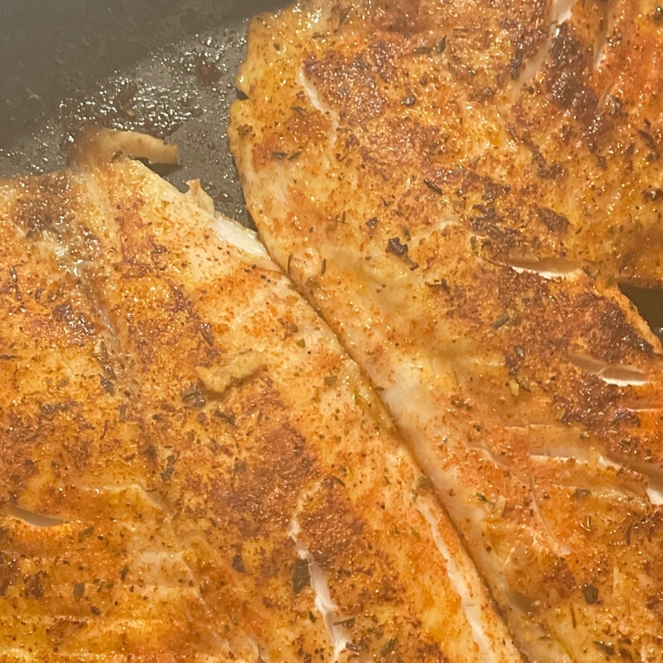 Salted and Blackened Tilapia