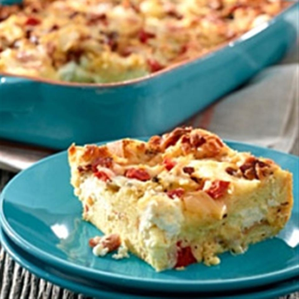 Hearty Egg and Bread Bake