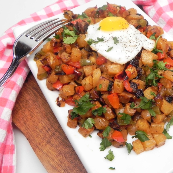 Jicama Hash Browns O'Brien