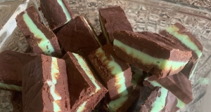 Layered Mint Chocolate Fudge