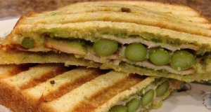 Grilled Turkey Asparagus Pesto Paninis