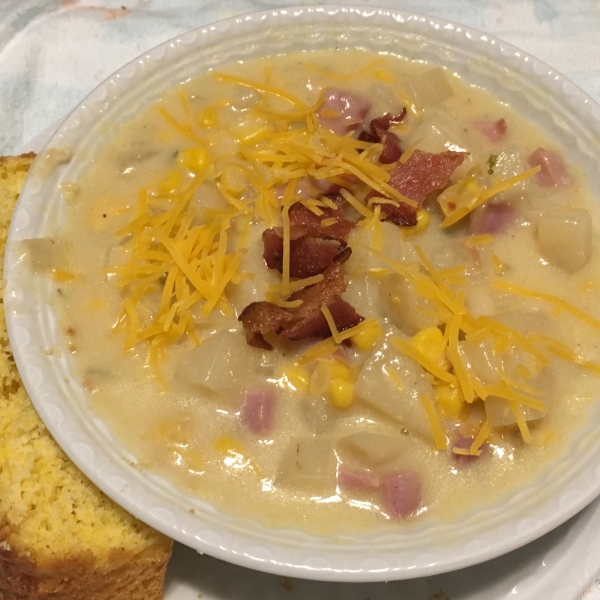 Slow Cooked Ham and Potato Chowder