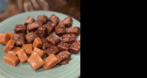 Homemade Caramels with Dark Chocolate and Sea Salt