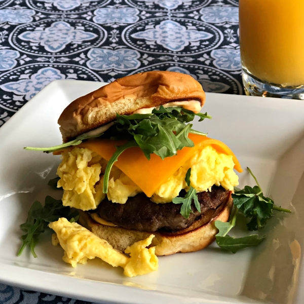 Egg, Sausage and Cheese Breakfast Sandwich