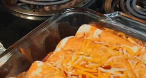 Easy Creamy Chicken Enchiladas