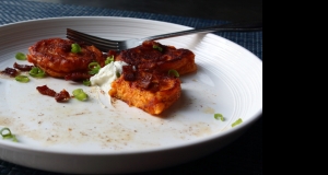 Sweet Potato Pan Dumplings with Bacon Butter