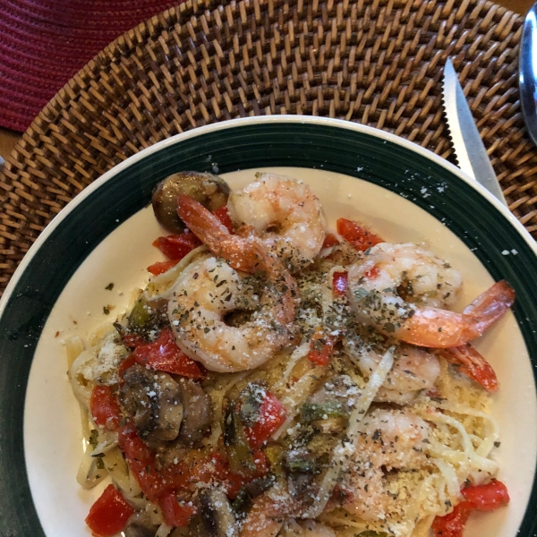 Creamy Shrimp Pasta Primavera