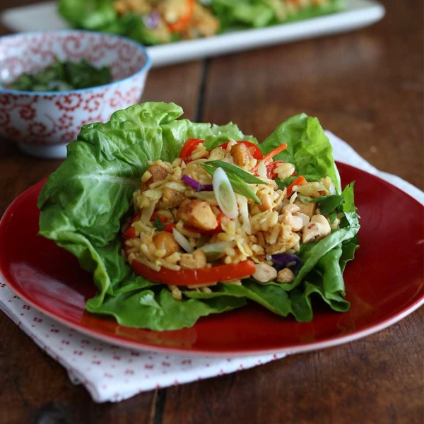 Chicken Fried Rice Lettuce Wraps