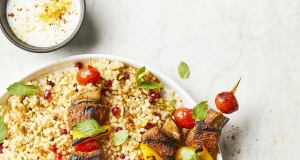 Beef Kebabs with Pomegranate Couscous