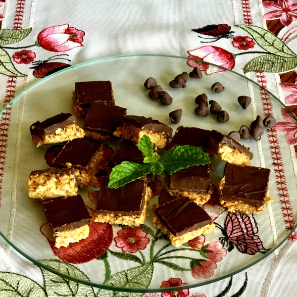 Chocolate and Peanut Butter Oat Bars