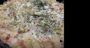 Garlic Shrimp Pasta Bake