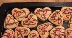 Chocolate Filled Peppermint Valentine Heart Cookies