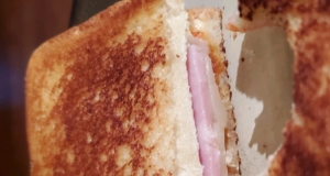 Grilled Roasted Red Pepper and Ham Sandwich