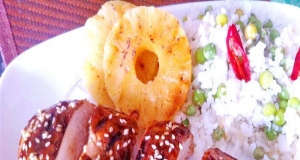 Grilled Chicken Breast and Pineapple