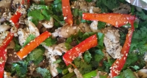 Killer Chicken with Mushroom, Asparagus, and Red Bell Pepper