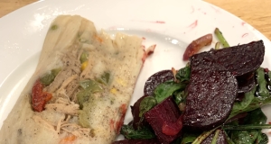 Oven-Roasted Beets with Wilted Spinach