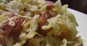 Sauerkraut, Bacon, and Pasta Casserole