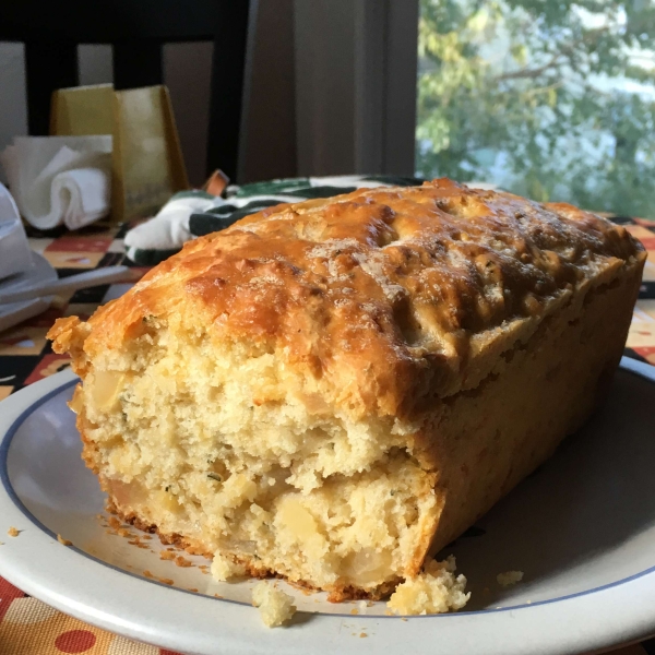 Apple, Cheddar, and Rosemary Beer Bread