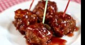 Turkey Cocktail Meatballs with Orange Cranberry Glaze