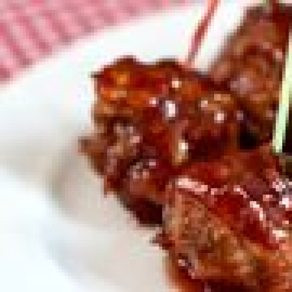 Turkey Cocktail Meatballs with Orange Cranberry Glaze