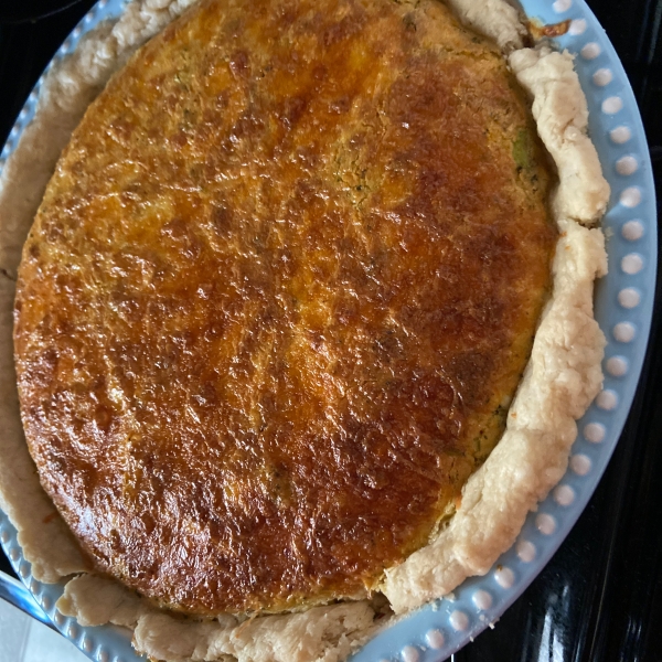 Spinach Quiche with Cottage Cheese