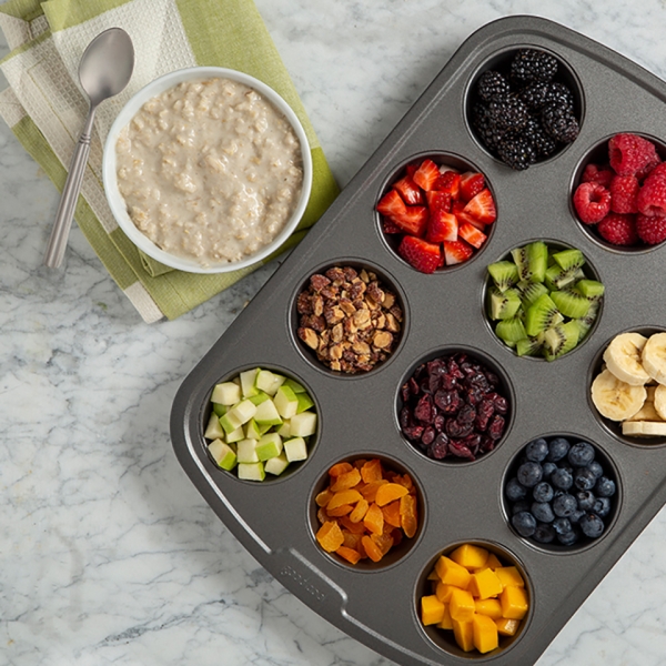Creamy Oatmeal with Rainbow Toppings