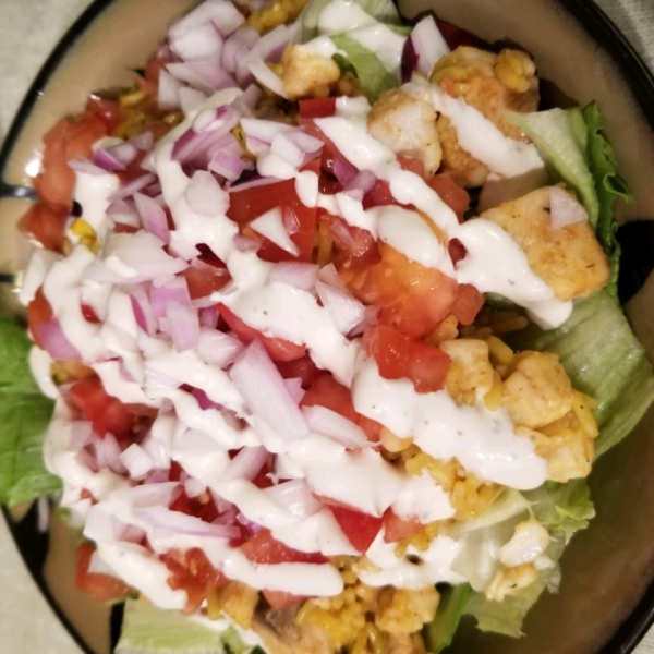 Mexican Rice and Tilapia Salad