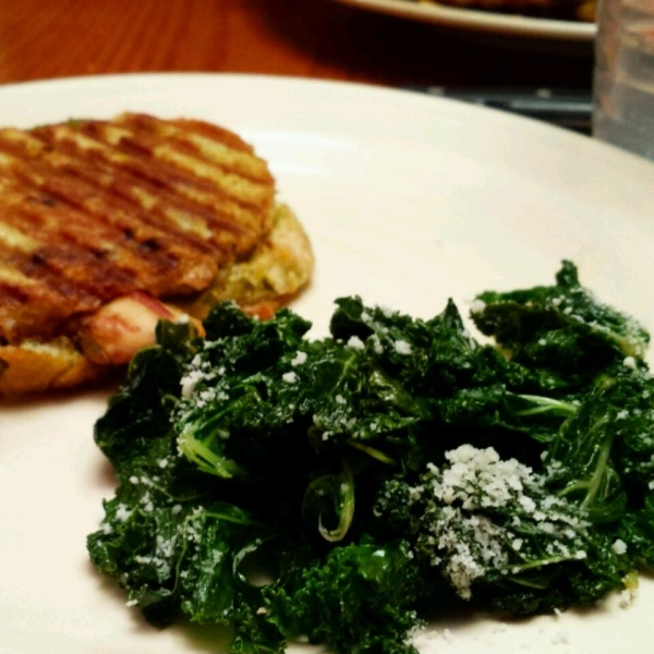 Kale with Pine Nuts and Shredded Parmesan